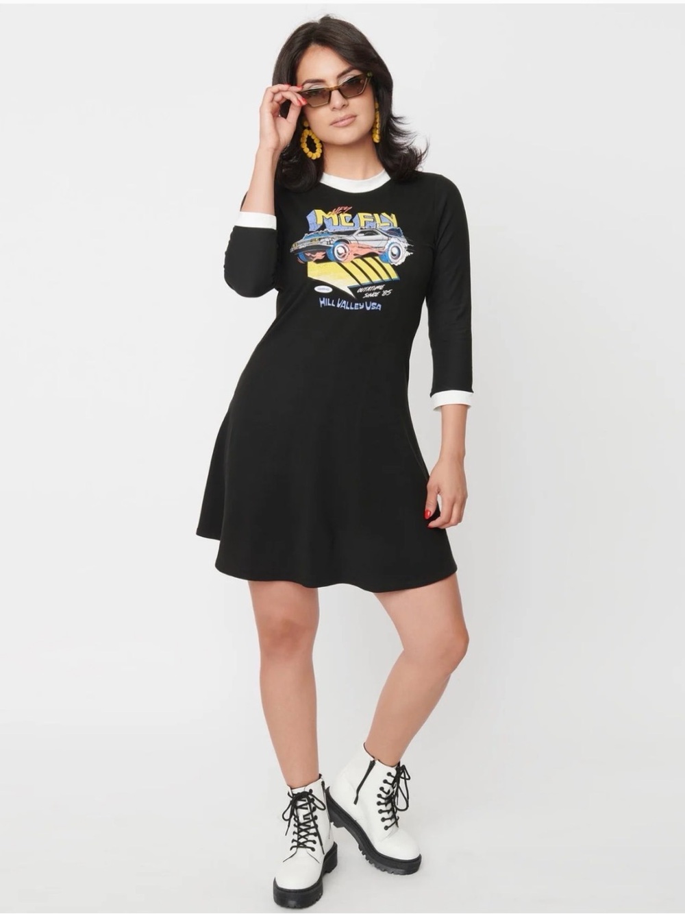 BACK TO THE FUTURE X UNIQUE VINTAGE HEY MCFLY FLARE DRESS